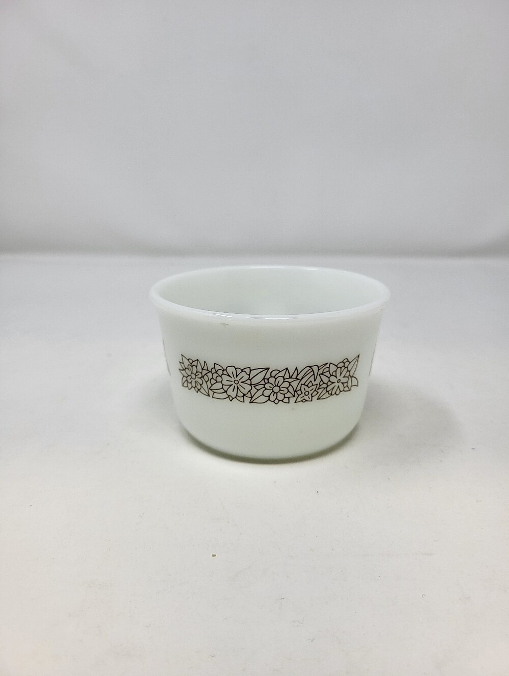 Pyrex Woodland Brown Sugar Bowl Milk Glass Vintage No Lid
